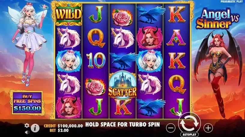 Angel vs Sinner slot screenshot 1