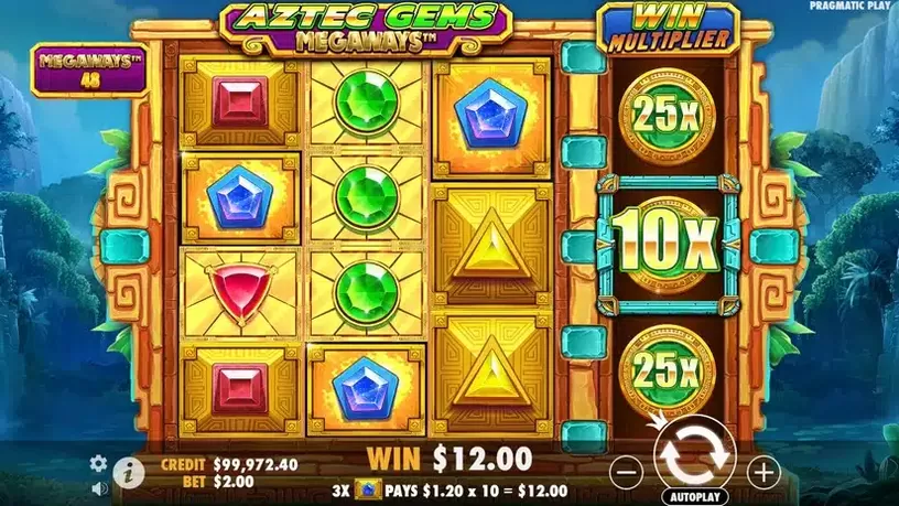 Aztec Gems Megaways slot screenshot 4