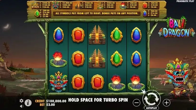 Bali Dragon slot screenshot 1