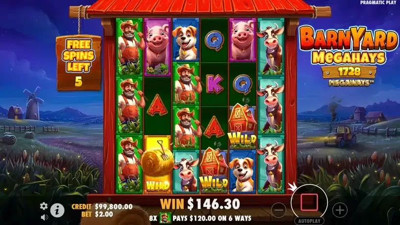 Barnyard Megahays Megaways slot screenshot 6