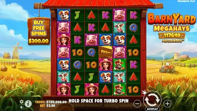 Barnyard Megahays Megaways slot screenshot 1