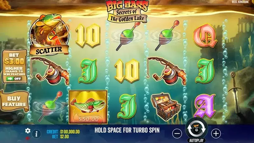 Big Bass Secrets of the Golden Lake slot screenshot 1