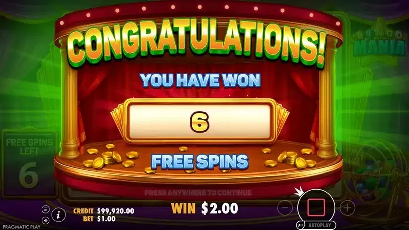 Bingo Mania slot screenshot 5