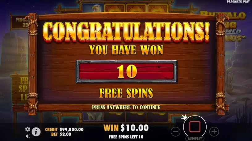 Buffalo King Untamed Megaways slot screenshot 3