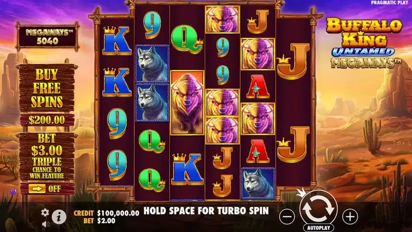 Buffalo King Untamed Megaways slot screenshot 1