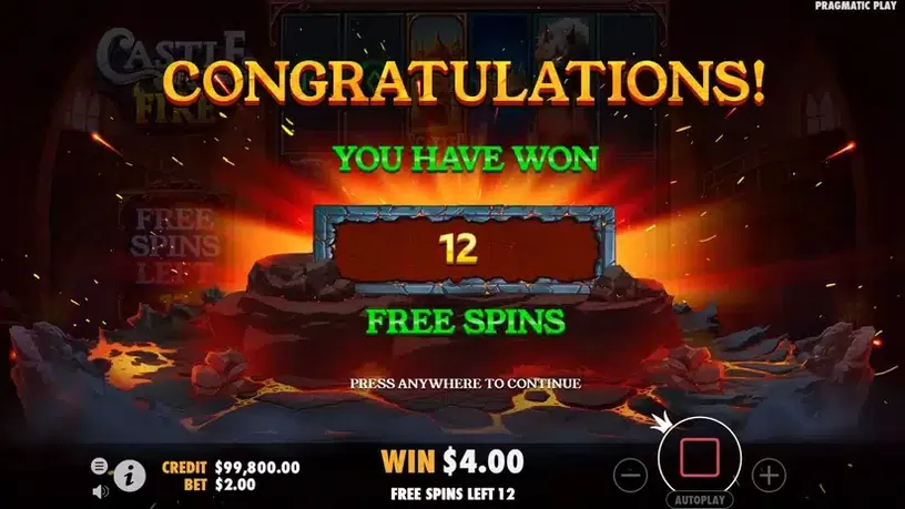 Castle of Fire slot screenshot 3