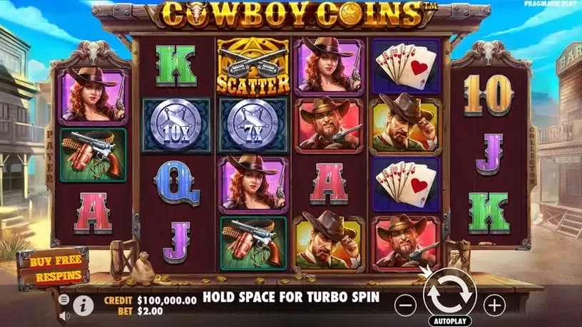 Cowboy Coins slot screenshot 1