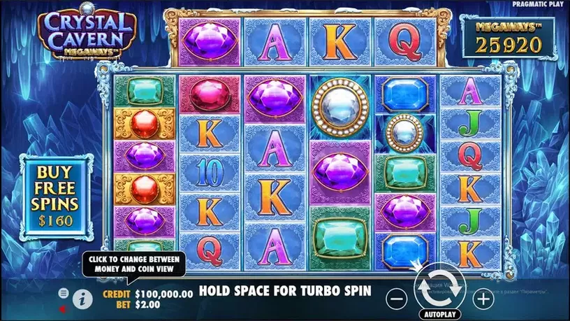 Crystal Caverns Megaways slot screenshot 1