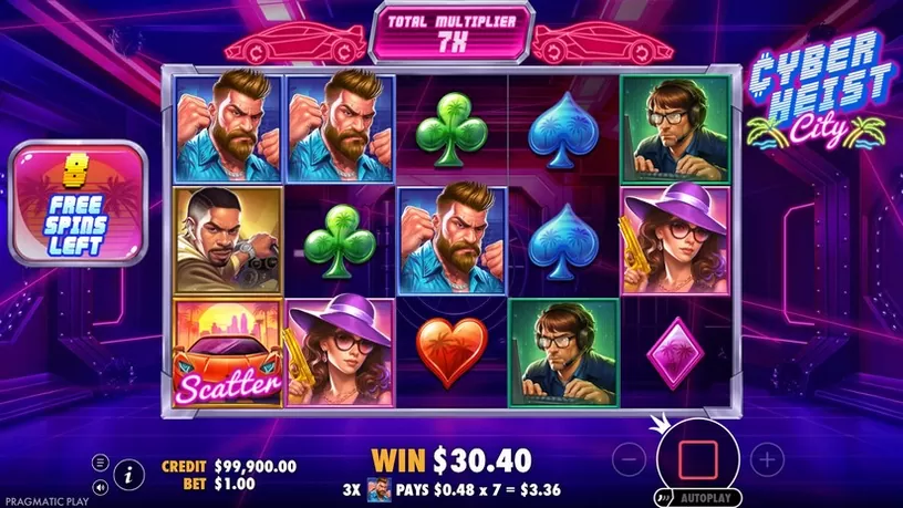 Cyberheist City slot screenshot 5
