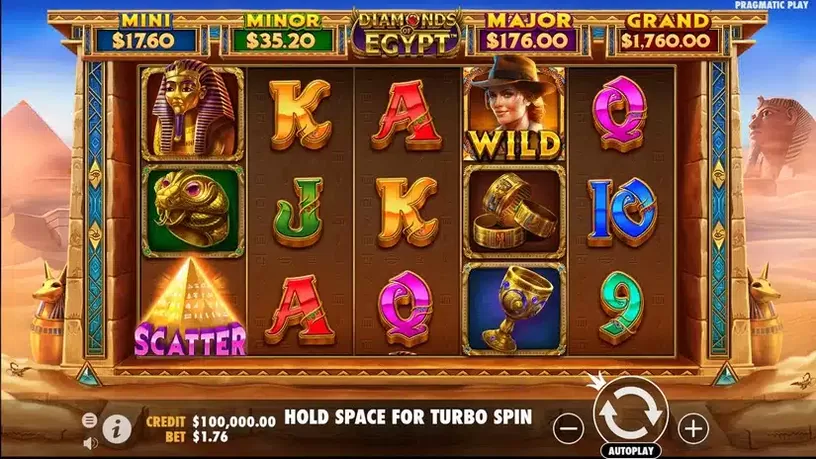 Diamonds Of Egypt slot screenshot 1