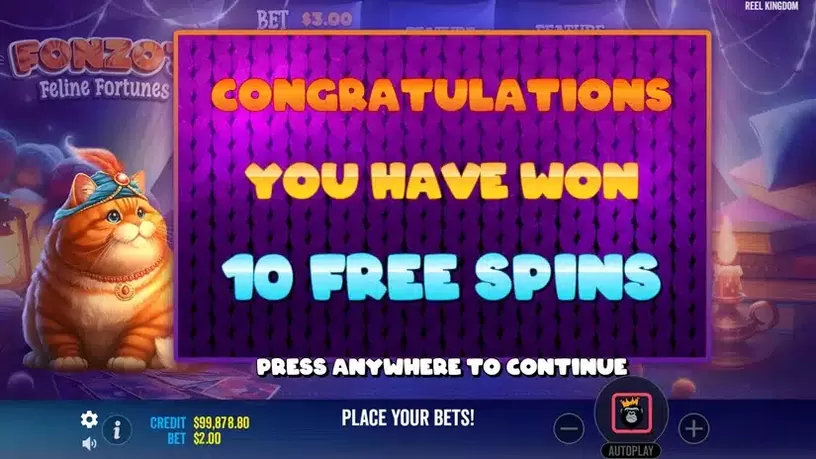 Fonzo’s Feline Fortune’s slot screenshot 5