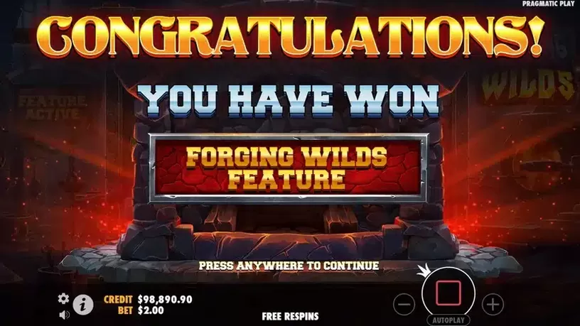 Forging Wilds slot screenshot 3