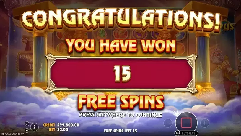 Fortune of Olympus slot screenshot 3