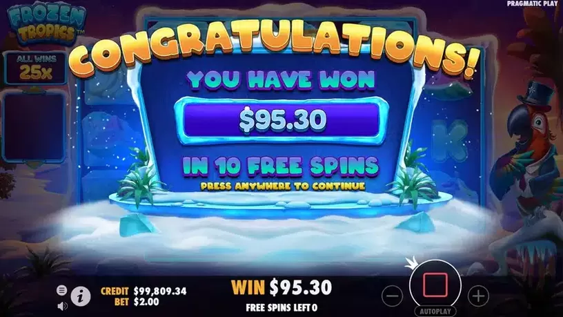 Frozen Tropics slot screenshot 5