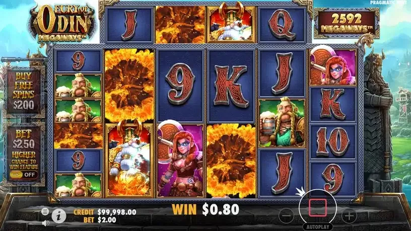 Fury of Odin Megaways slot screenshot 2