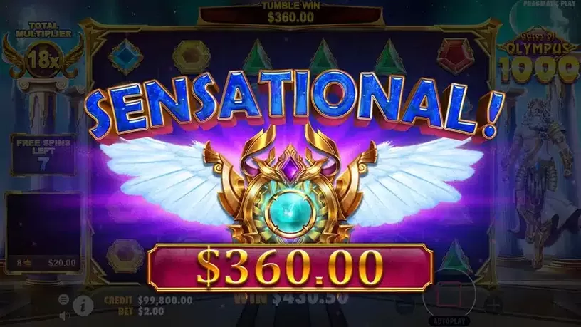 Gates of Olympus 1000 slot screenshot 6