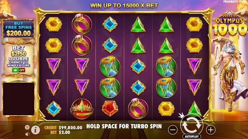 Gates of Olympus 1000 slot screenshot 1