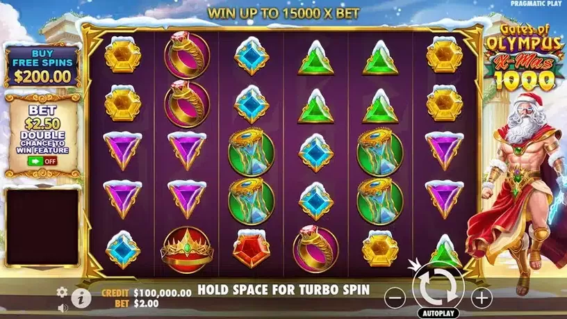 Gates of Olympus Xmas 1000 slot screenshot 1