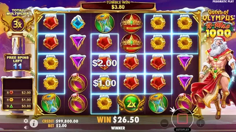 Gates of Olympus Xmas 1000 slot screenshot 6