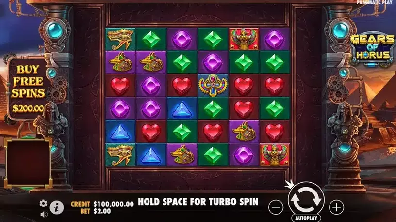 Gears of Horus slot screenshot 1