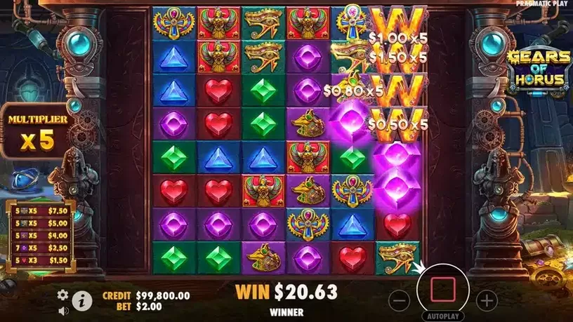 Gears of Horus slot screenshot 5