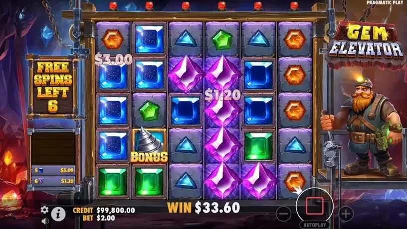 Gem Elevator slot screenshot 6