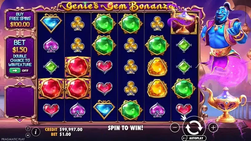 Genie’s Gem Bonanza slot screenshot 1
