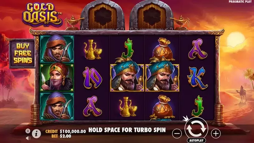 Gold Oasis slot screenshot 1