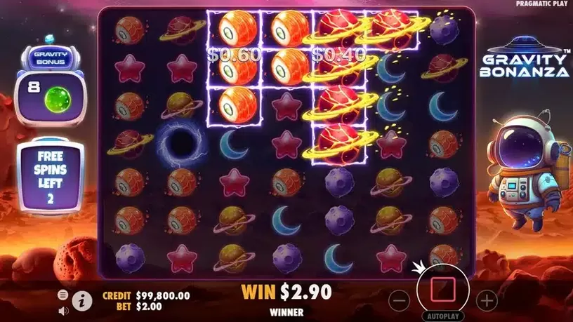 Gravity Bonanza slot screenshot 4