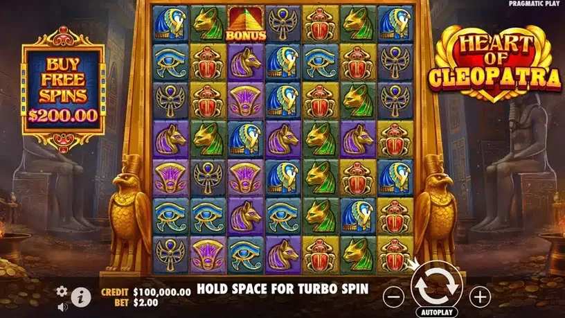 Heart of Cleopatra slot screenshot 1