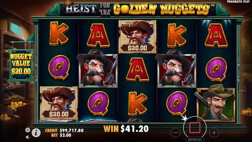 Heist for the Golden Nuggets slot screenshot 5