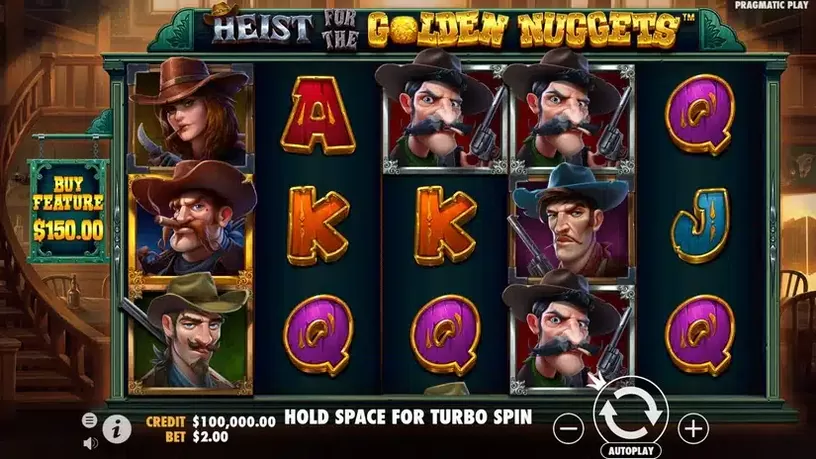 Heist for the Golden Nuggets slot screenshot 1