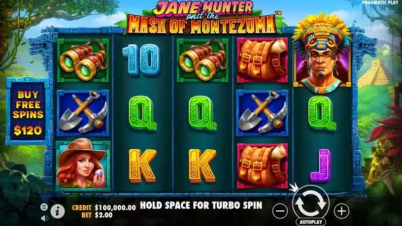Jane Hunter and the Mask of Montezuma slot screenshot 1