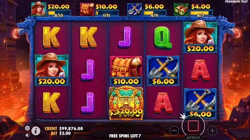 Jane Hunter and the Mask of Montezuma slot screenshot 4