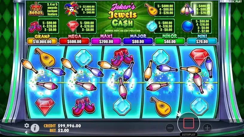 Joker’s Jewels Cash slot screenshot 2