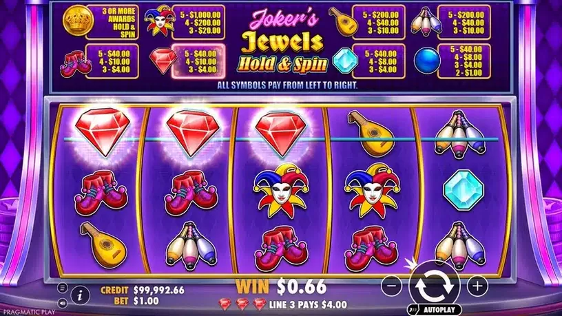 Joker’s Jewels Hold & Spin slot screenshot 2
