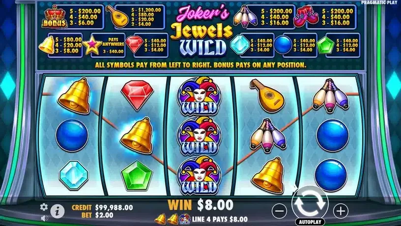 Joker’s Jewels Wild slot screenshot 4