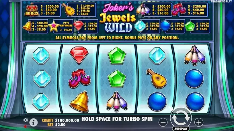 Joker’s Jewels Wild slot screenshot 1