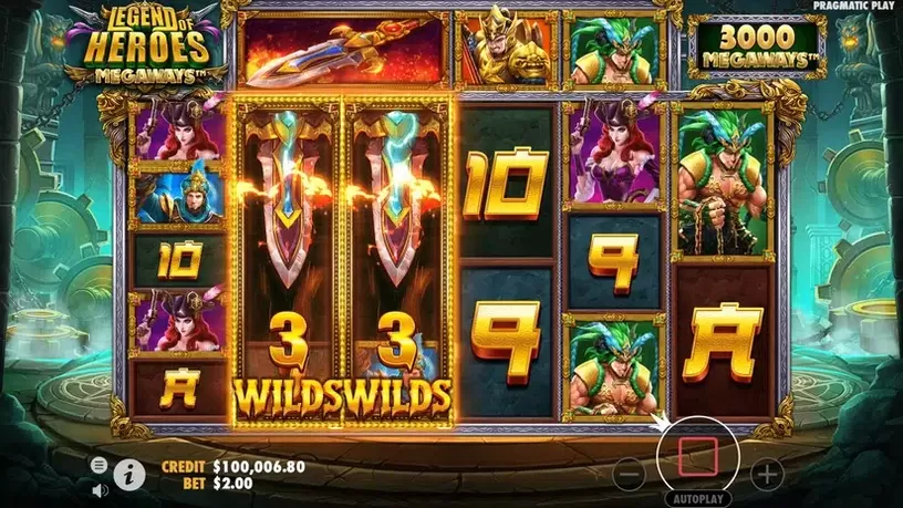 Legend of Heroes Megaways slot screenshot 4