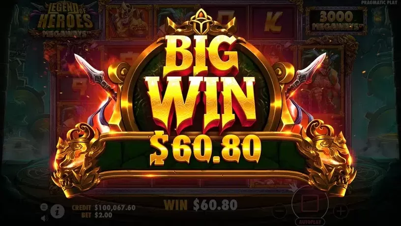 Legend of Heroes Megaways slot screenshot 5