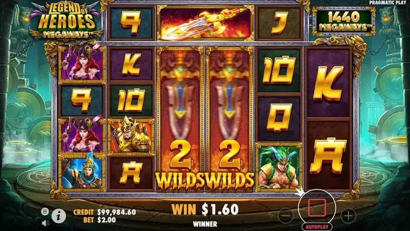 Legend of Heroes Megaways slot screenshot 3