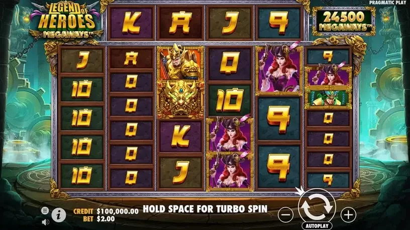 Legend of Heroes Megaways slot screenshot 1