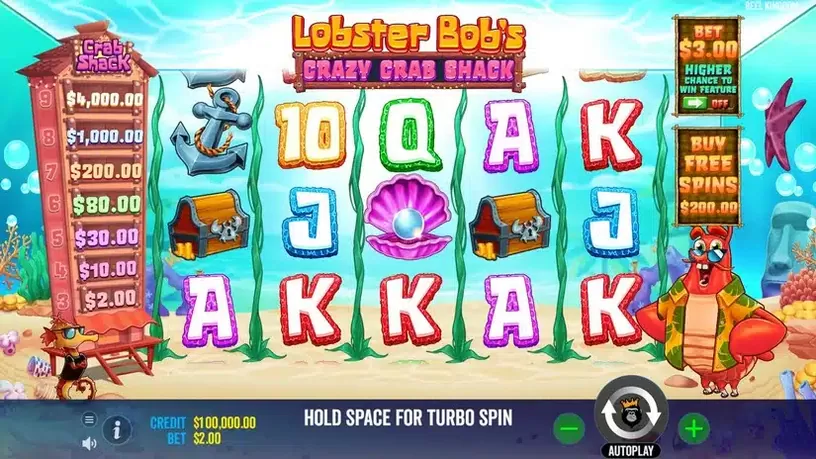 Lobster Bob’s Crazy Crab Shack slot screenshot 1
