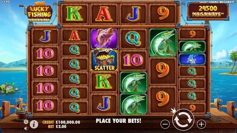 Lucky Fishing Megaways slot screenshot 1