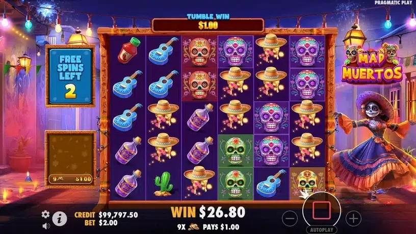 Mad Muertos slot screenshot 2