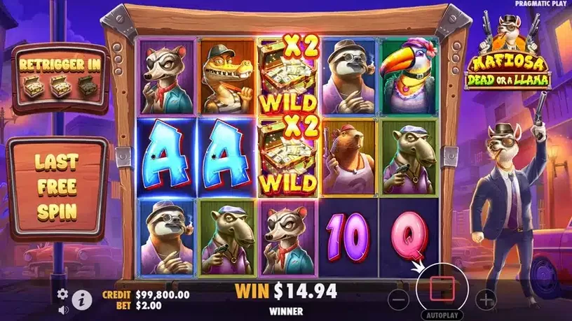 Mafiosa Dead or a Llama slot screenshot 6