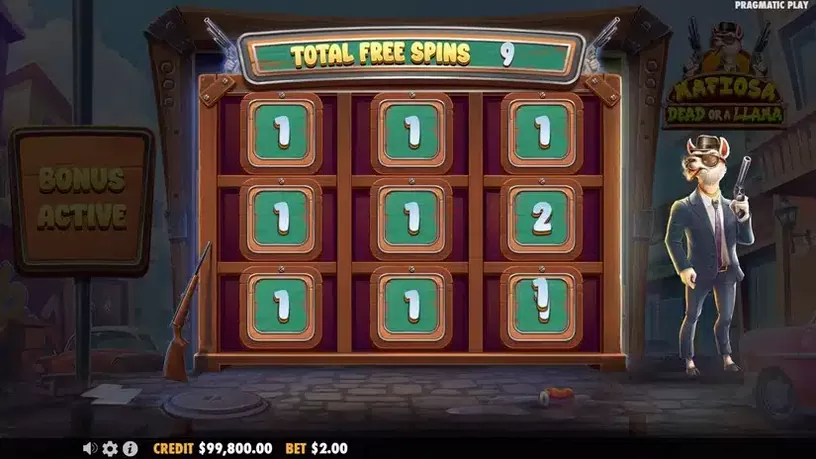 Mafiosa Dead or a Llama slot screenshot 3