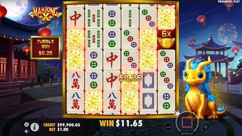 Mahjong X slot screenshot 5