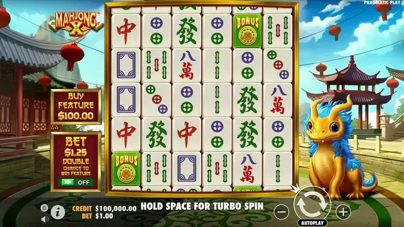Mahjong X slot screenshot 1