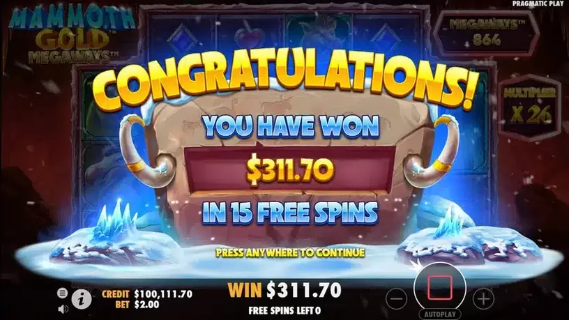Mammoth Gold Megaways slot screenshot 8